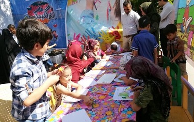 غرفه نقاشی،‌ کودک و کتاب در جشن غدیر برپا شد