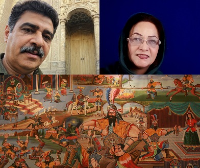 شاهنامهخوانی در کنار پردههای نوجوانان در موزه فردوسی
